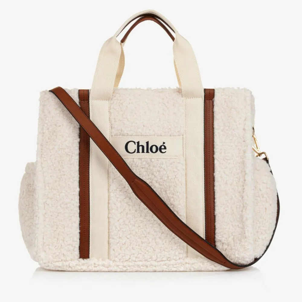 Chloé Gifts*Ivory Sherpa Fleece Changing Bag (41cm)
