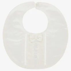 Sarah Louise Feeding Accessories*Ivory Silk Baby Bib