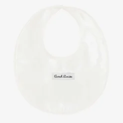 Sarah Louise Feeding Accessories*Ivory Silk Embroidered Bib