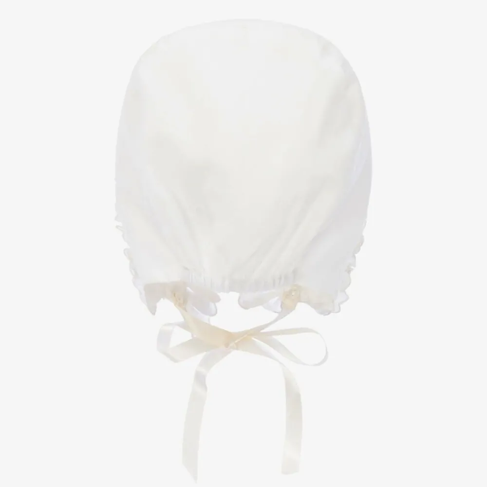 Sarah Louise Hats*Ivory Smocked Baby Bonnet