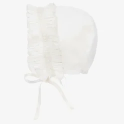 Sarah Louise Hats*Ivory Smocked Baby Bonnet