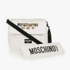Moschino Baby Gifts*Ivory Teddy Bear Logo Cotton Changing Bag (39cm)