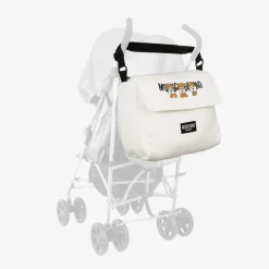 Moschino Baby Gifts*Ivory Teddy Bear Logo Cotton Changing Bag (39cm)