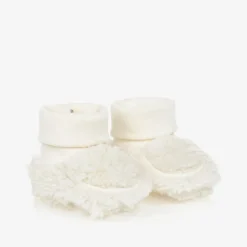 Pureté Du... Bébé Booties|Booties*Ivory Teddy Fleece Booties