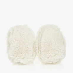 Pureté Du... Bébé Booties|Booties*Ivory Teddy Fleece Booties