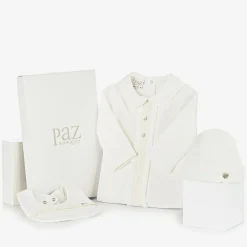 Paz Rodríguez Gifts|Babysuits*Ivory Velour Babysuit Set