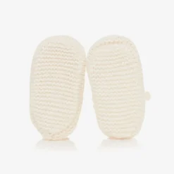 Tartine et Chocolat Booties|Booties*Ivory Wool & Cashmere Knitted Booties