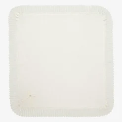 Paz Rodríguez Gifts*Ivory Wool Knit Baby Shawl (106cm)