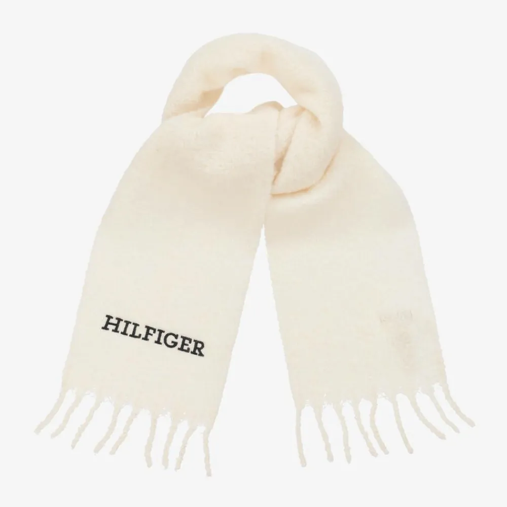 Tommy Hilfiger Scarves|Scarves*Ivory Wool Scarf (150cm)