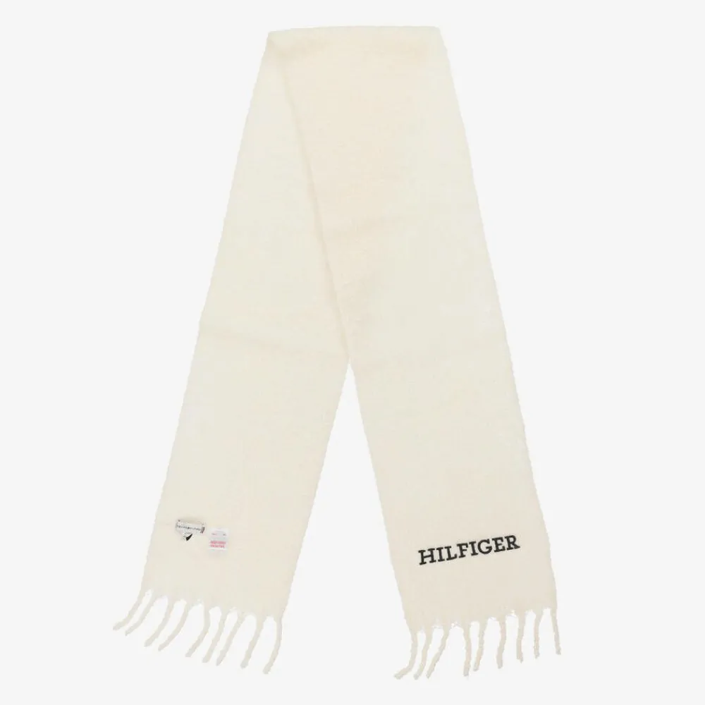 Tommy Hilfiger Scarves|Scarves*Ivory Wool Scarf (150cm)