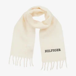 Tommy Hilfiger Scarves|Scarves*Ivory Wool Scarf (150cm)