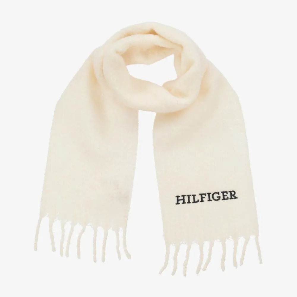 Tommy Hilfiger Scarves|Scarves*Ivory Wool Scarf (150cm)