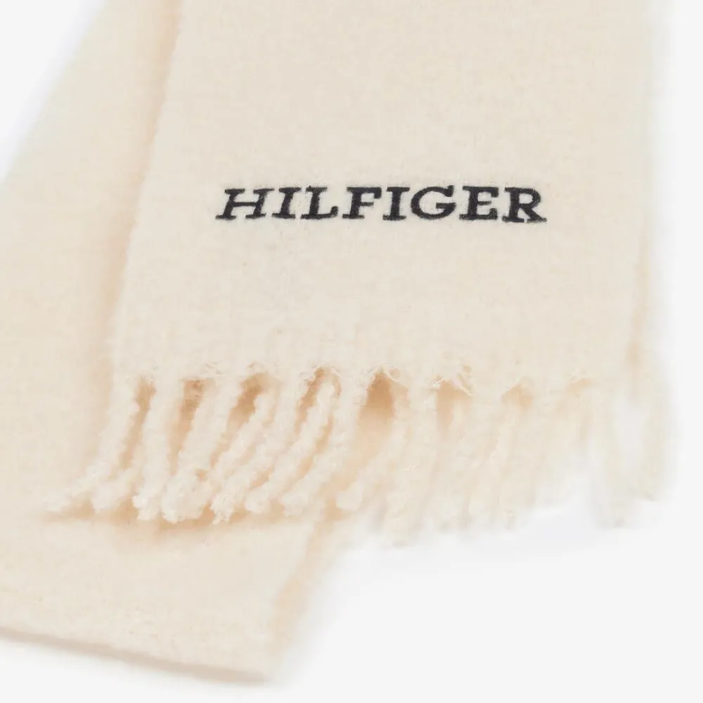 Tommy Hilfiger Scarves|Scarves*Ivory Wool Scarf (150cm)