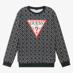 Guess Tops*Junior Boys Blue Cotton Sweatshirt