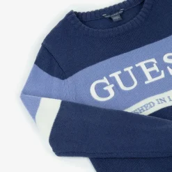 Guess Tops*Junior Boys Blue Knitted Jumper