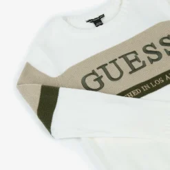 Guess Tops*Junior Boys White Knitted Jumper