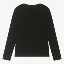 Guess Tops*Junior Girls Black Cotton Diamanté Top