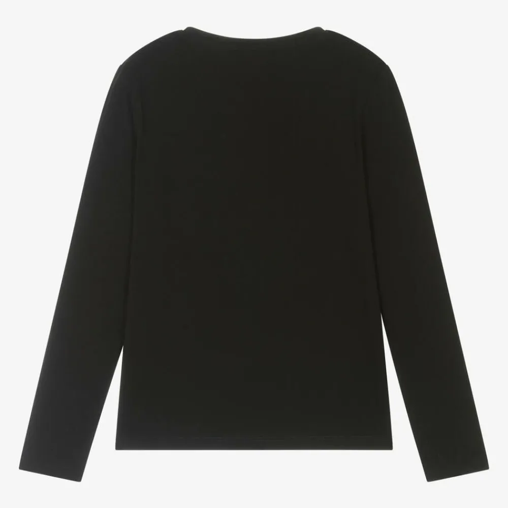 Guess Tops*Junior Girls Black Cotton Diamanté Top