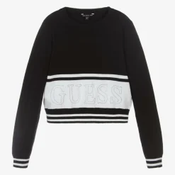 Guess Tops*Junior Girls Black Cotton Knit Sweater