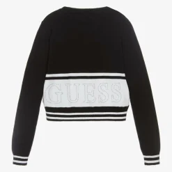 Guess Tops*Junior Girls Black Cotton Knit Sweater