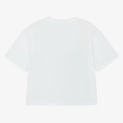 Guess Tops*Junior Girls White Cotton Diamanté T-Shirt