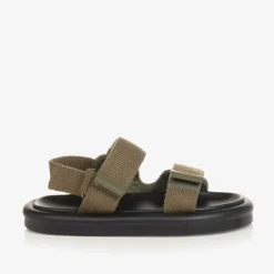Age of Innocence Sandals|Sandals*Khaki Canvas Velcro Sandals