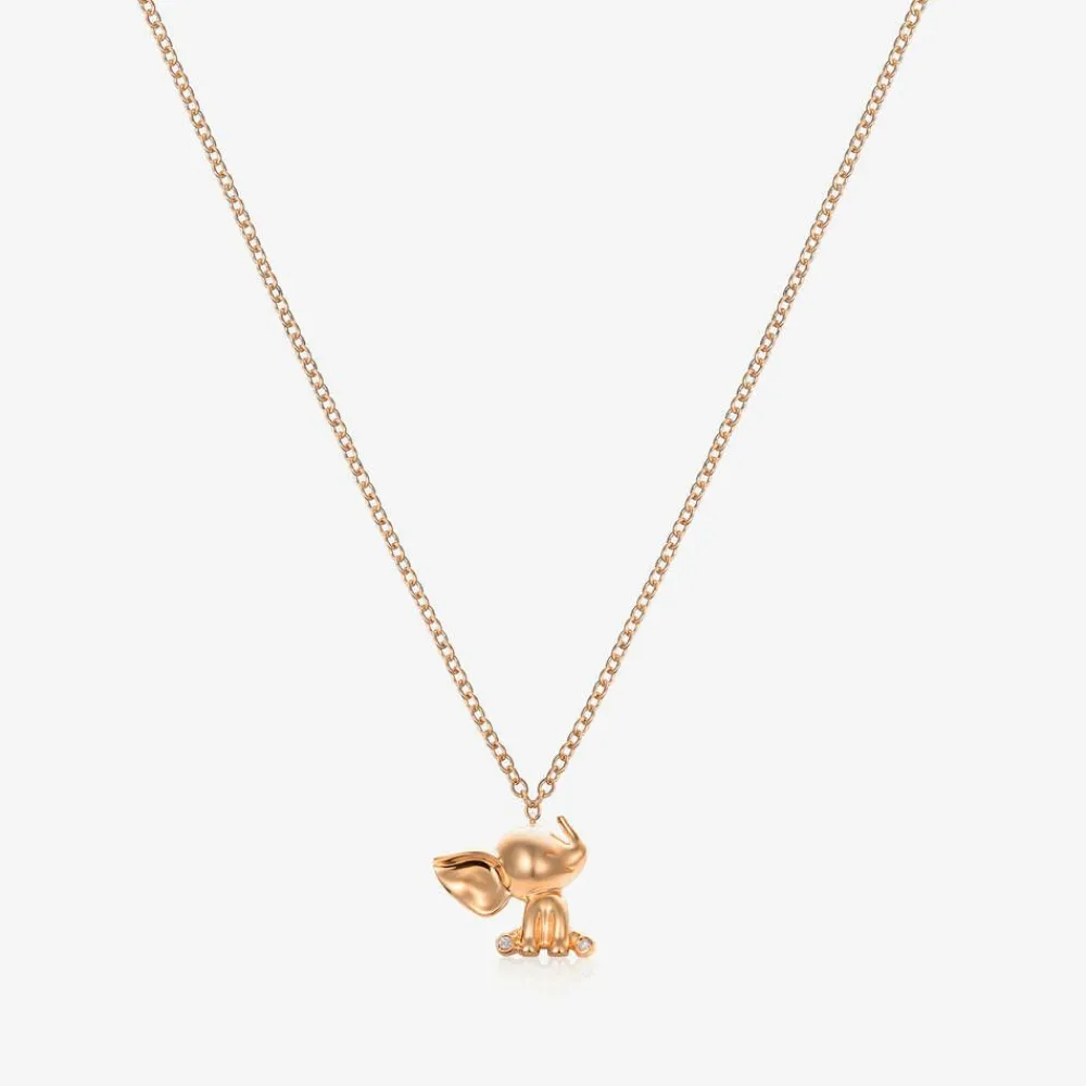 NOA Mini Jewellery|Jewellery*18kt Rose Gold Diamond Elephant Necklace (38cm)
