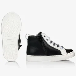 Moschino Kid-Teen Trainers|Trainers*Leather High-Top Logo Trainers