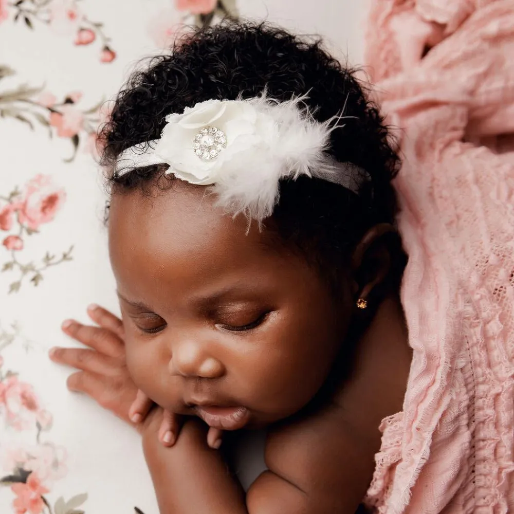 Cute Cute Hair Accessories*Lemon Flower & Feather Headband
