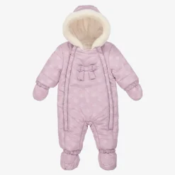 Mayoral Snowwear|Snowwear*Lilac Purple Padded Baby Snowsuit