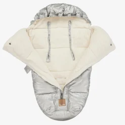 Elodie Footmuffs*Metallic Silver Padded Footmuff (90cm) SilverSheen