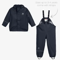 CeLaVi Coats & Jackets|Coats & Jackets*Navy Blue 2 Piece Rainsuit