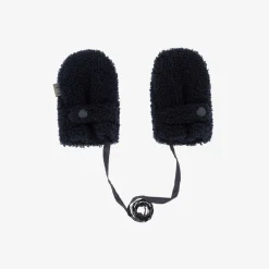 Il Gufo Gloves & Mittens|Gloves & Mittens*Navy Blue Bouclé Fleece Mittens