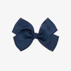 Bowtique London Hair Accessories*Blue Bow Hair Clip (10cm) Navy