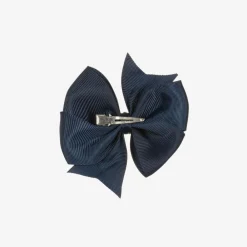 Bowtique London Hair Accessories*Blue Bow Hair Clip (10cm) Navy
