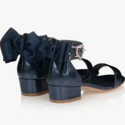 Angels Face Wedges & Heels|Wedges & Heels*Blue Bow Heel Sandals Navy
