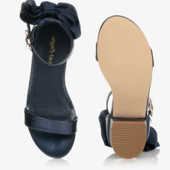 Angels Face Wedges & Heels|Wedges & Heels*Blue Bow Heel Sandals Navy