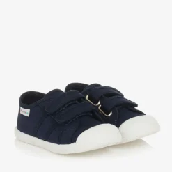 Pisamonas Trainers*Navy Blue Canvas Velcro Trainers