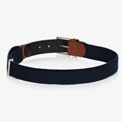 Zaccone Clothing Accessories|Clothing Accessories*Navy Blue Cotton & Leather Belt