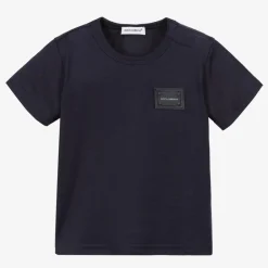 Dolce amp; Gabbana Tops*Navy Blue Cotton Baby T-Shirt