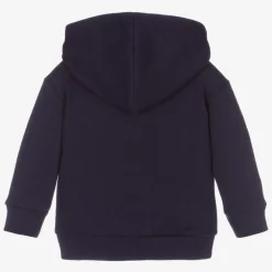Gucci Tops*Navy Blue Cotton Logo Hoodie