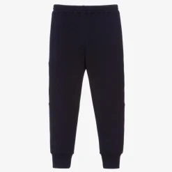 Gucci Trousers*Navy Blue Cotton Logo Joggers