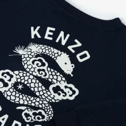 KENZO KIDS Tops*Navy Blue Cotton Snake Top