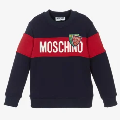 Moschino Kid-Teen Tops*Navy Blue Cotton Sweatshirt