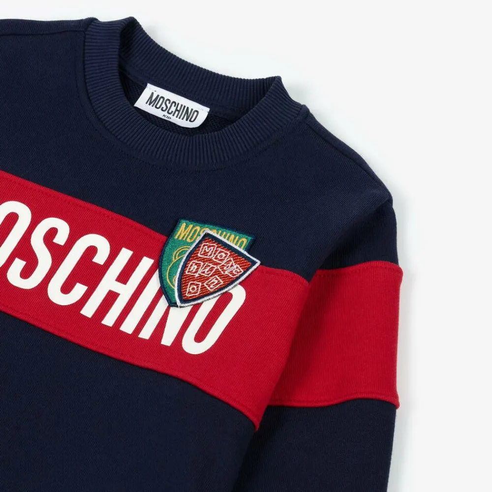 Moschino Kid-Teen Tops*Navy Blue Cotton Sweatshirt