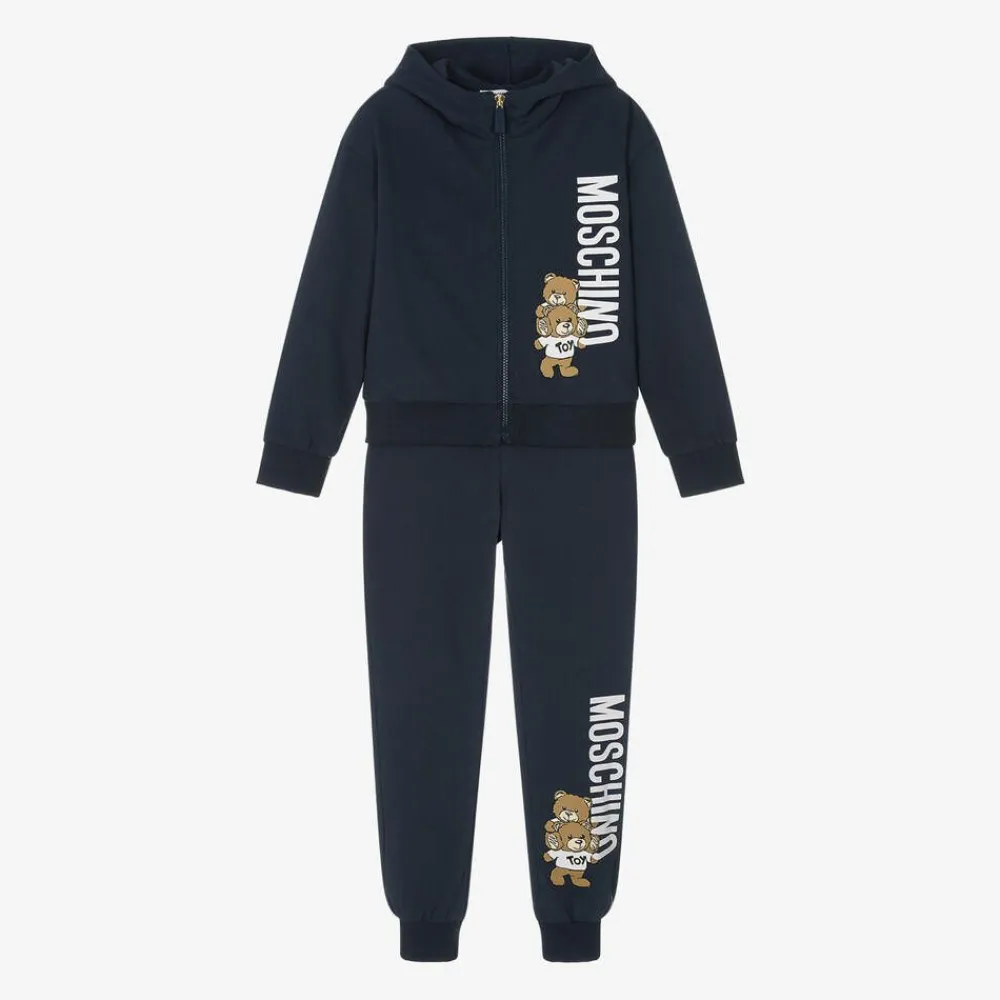 Moschino Kid-Teen Tracksuits|Tracksuits*Navy Blue Cotton Tracksuit