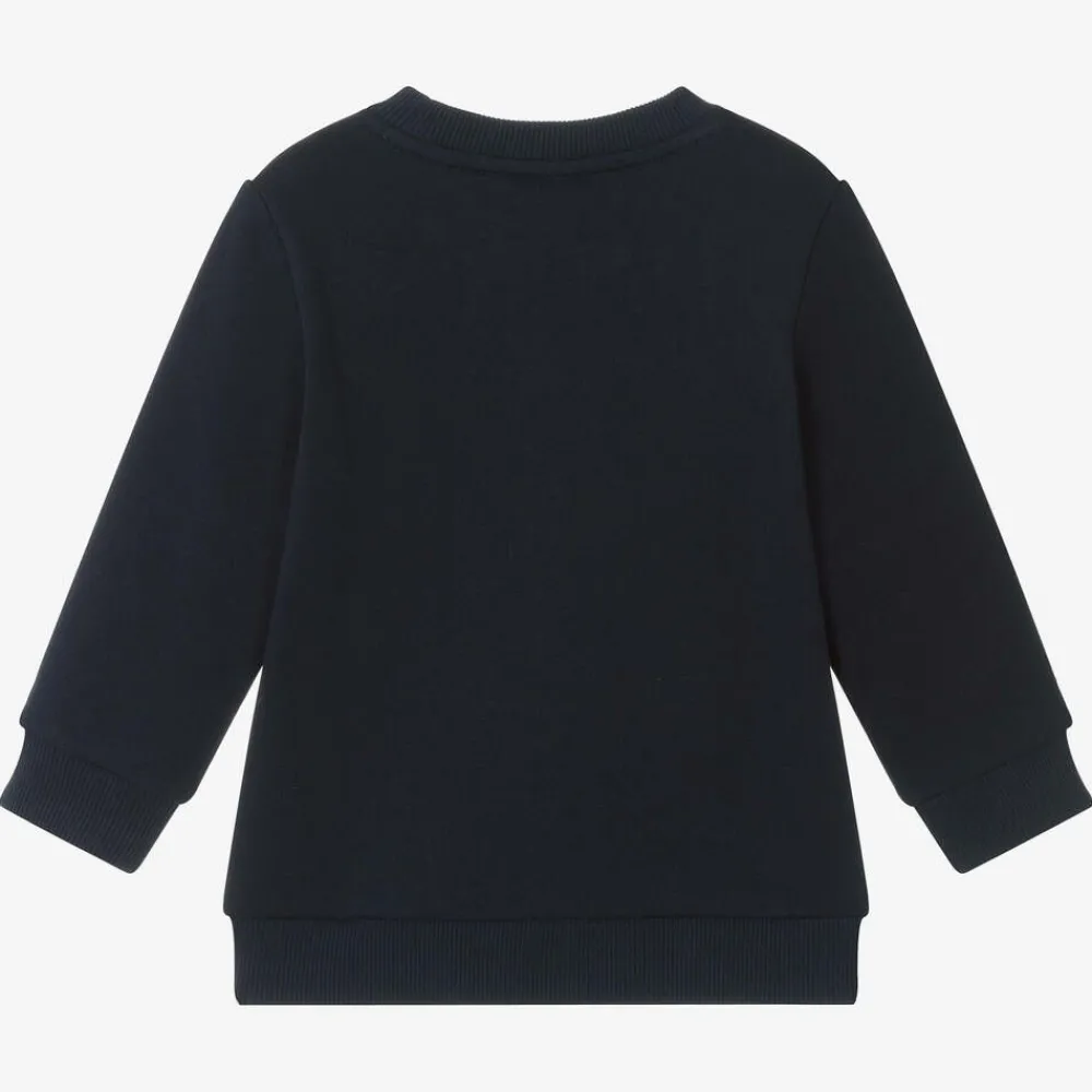 Lacoste Tops*Navy Blue Crocodile Logo Sweatshirt