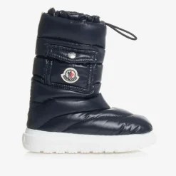 Moncler Enfant Boots|Boots*Navy Blue Down Pocket Boots