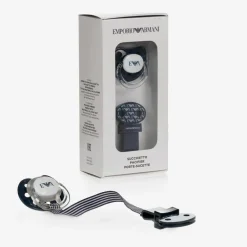 Emporio Armani Sleeping Accessories*Navy Blue Dummy & Clip Set