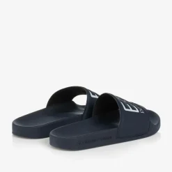 EA7 Emporio Armani Sliders|Sliders*Navy Blue EA7 Logo Sliders